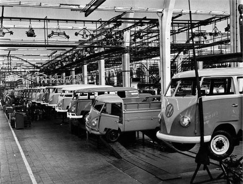 Volkswagen Kombi Transporter fábrica 1950