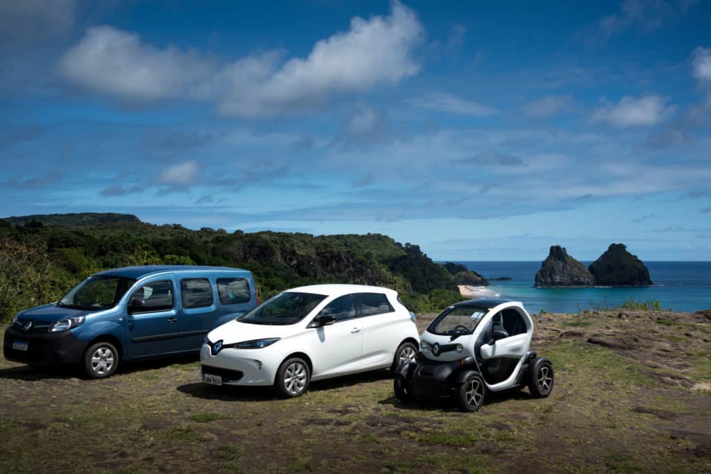 Carros elétricos da Renault em Fernando de Noronha