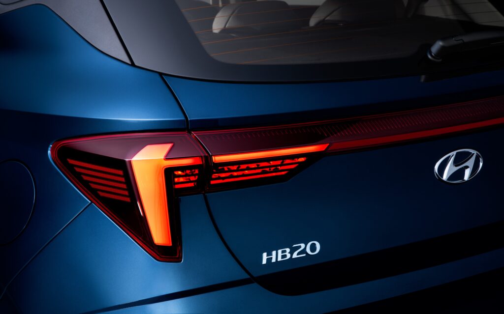 Lanternas em led do novo Hyundai HB20